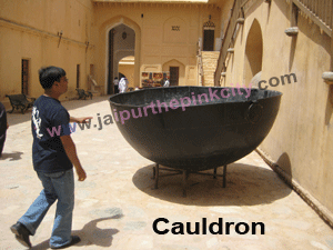 Jaipur tourism - Cauldron used in Amber Fort of Pink City Jaipur