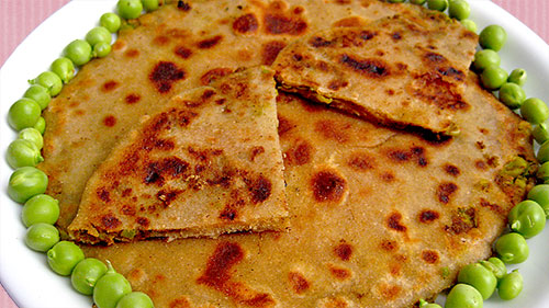 Matar Paratha Recipe