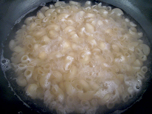 Boiling of pasta