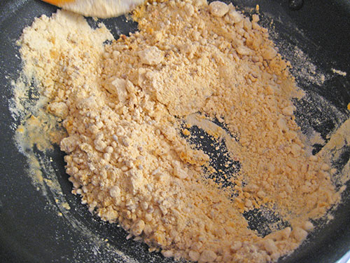 Cooking of gram flour