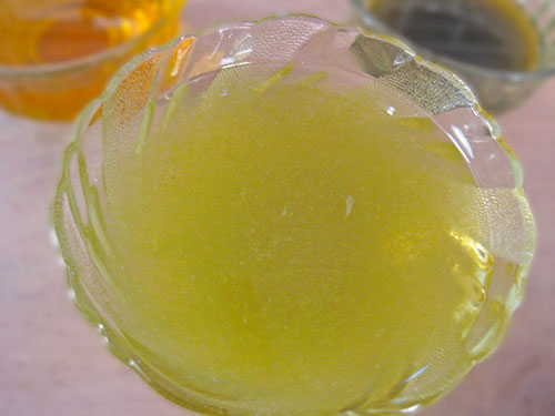 Combination of lemon juice, mint leaves juice, honey and water
