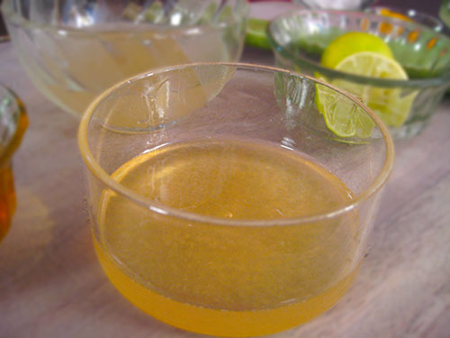 Combination of aloe vera juice, honey and lemon juice
