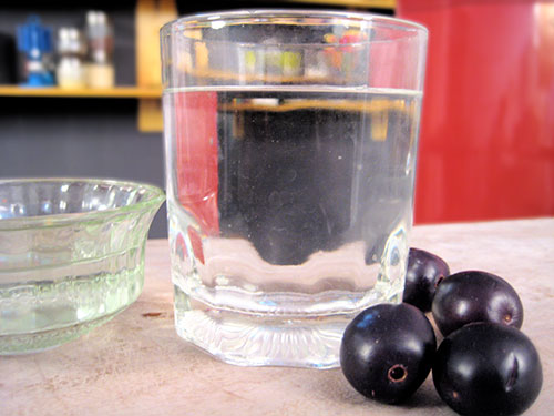 Combination of jamun vinegar and water