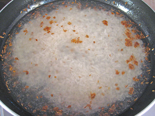 Cooking Of Jeera Rice