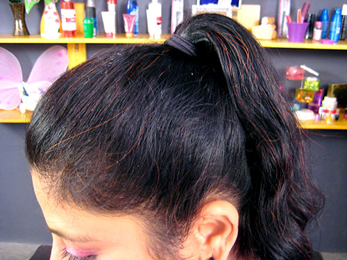 High Ponytail Hairstyle Step 3